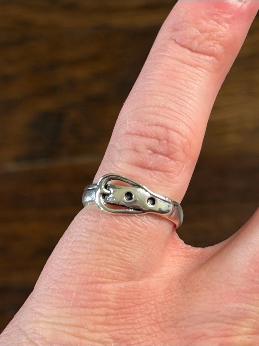 Vintage Silver Belt Buckle Ring